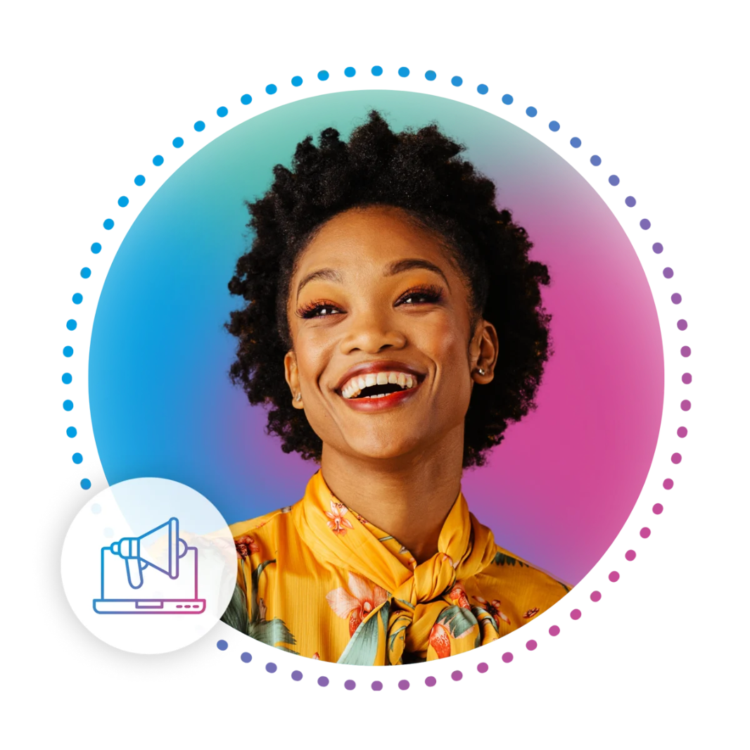 smiling woman wearing yellow