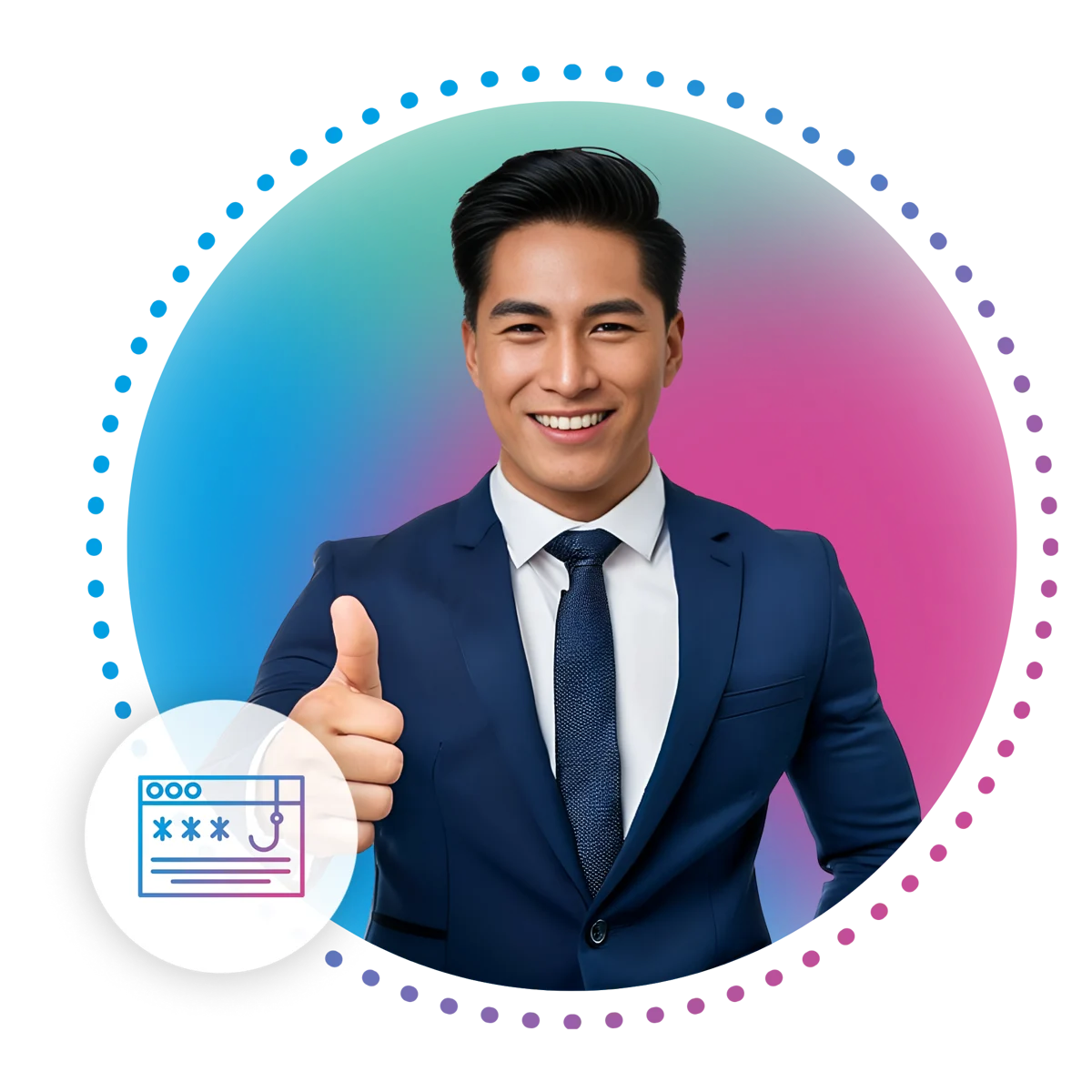 smiling man in a suit