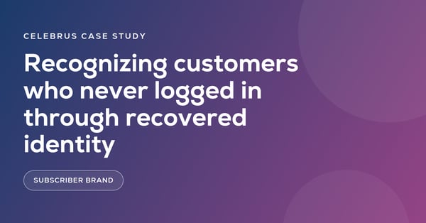 Recognizing Customers Who Never Logged in Through Recovered Identity