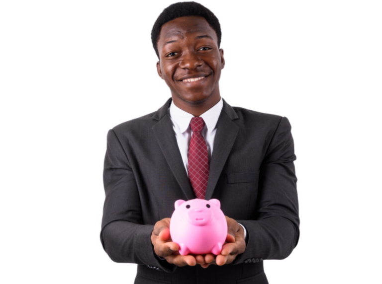 Man with piggy bank