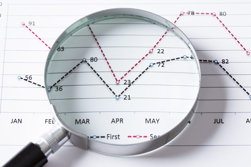 magnifying glass metrics data numbers